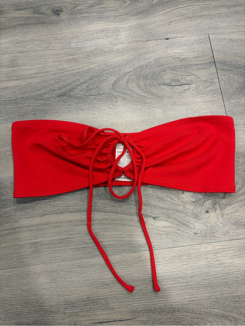 Sunday Best Red Bandeau Bra Top Small